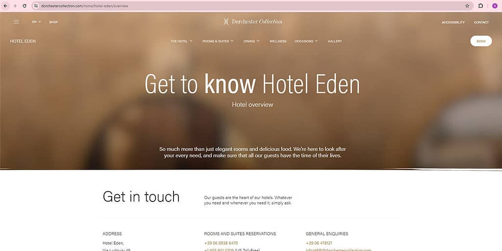 Rome: Hotel Eden
