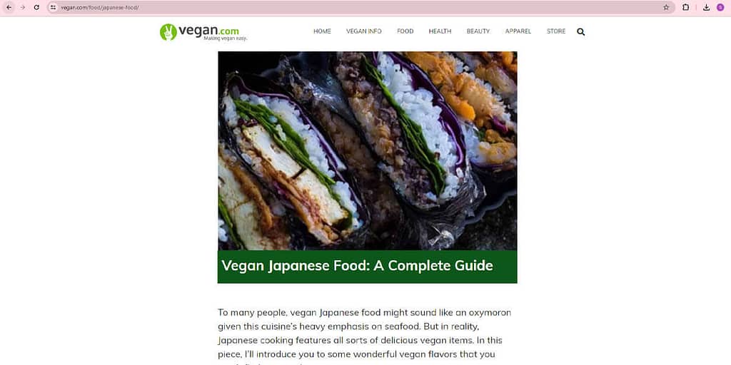 Navigating Vegan Japanese Food